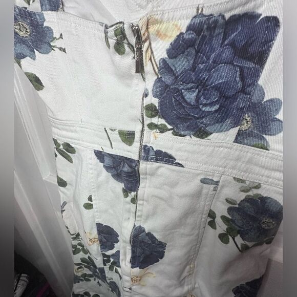 NICHOLAS || Floral Flare Midi Denim Dress Size 4 - Picture 9 of 13